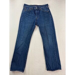 Levis 501 Original Fit Mens Straight Leg Blue Denim Button Fly Jeans W31 L30